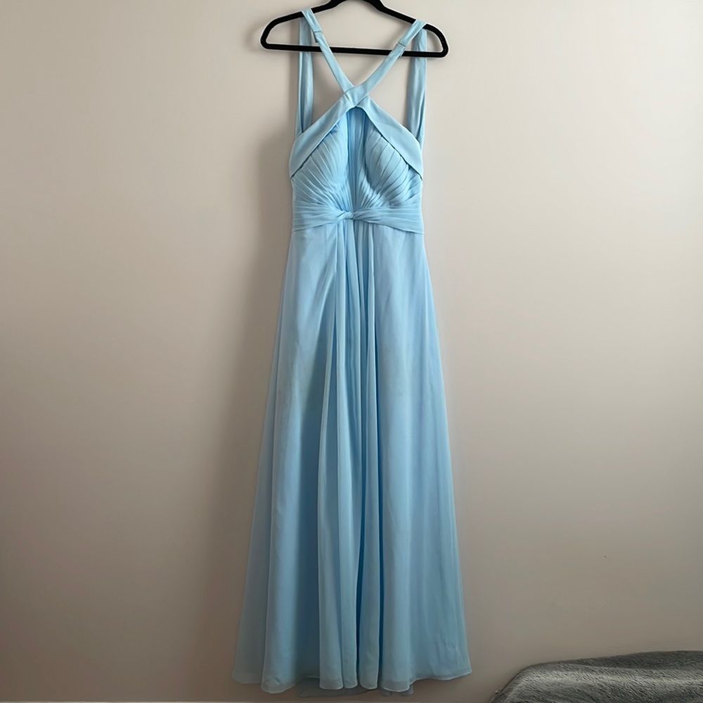 Azazie Light Blue Convertible Bridesmaid Dress- Size 8